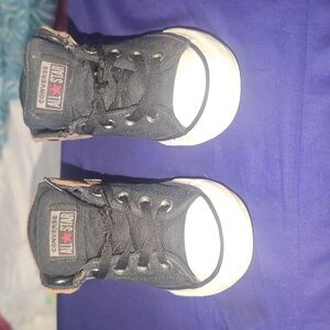 Kids Converse Black and Tan All-Star Sneakers size 13.